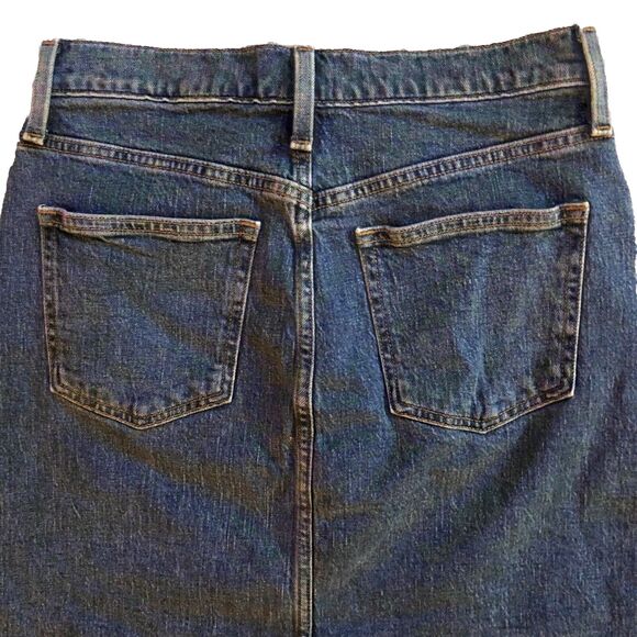 J.Crew Denim Mini Jean Skirt Womens Sz 26 High Waist Button Dark Wash 5 Pocket - Picture 9 of 16